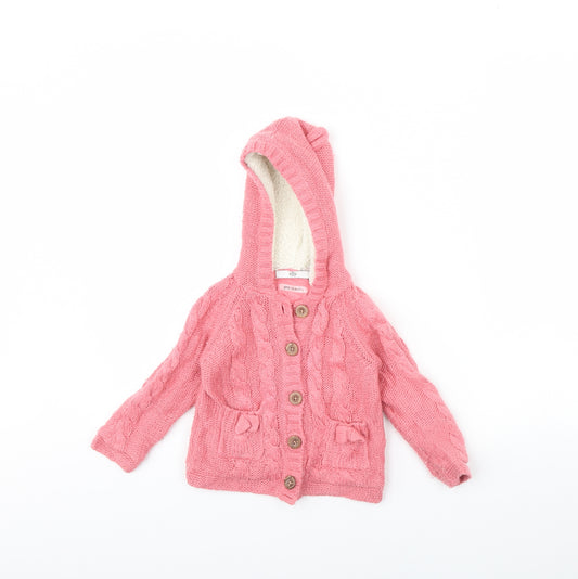 m&S Girls Pink   Jacket  Size 2 Years