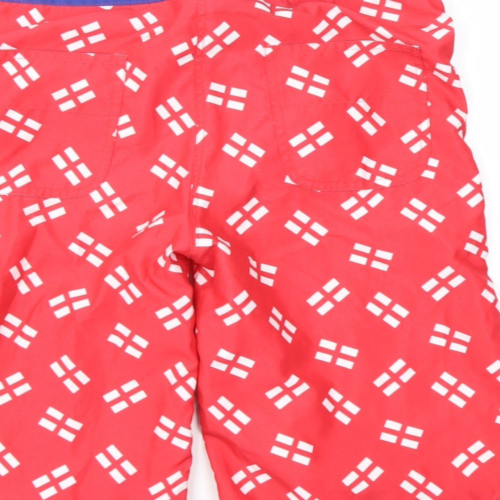 Resort Womens Red Geometric  Cut-Off Shorts Size 8