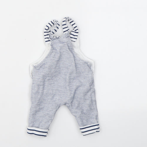 F&F Boys Blue Striped  Babygrow One-Piece Size 0-3 Months
