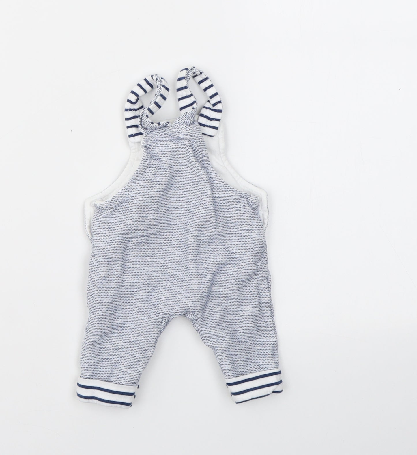 F&F Boys Blue Striped  Babygrow One-Piece Size 0-3 Months