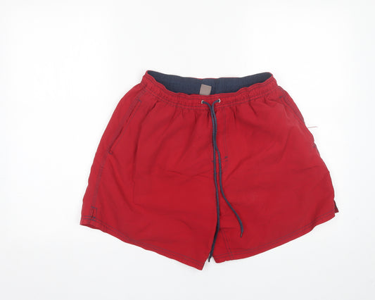 TU Mens Red   Athletic Shorts Size M