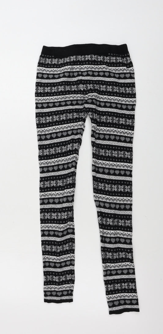 Primark  Girls White Geometric  Sweatpants Trousers Size 11-12 Years