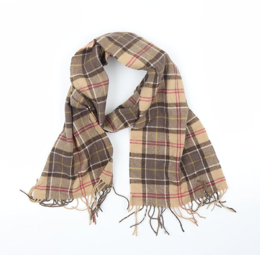 Barbour Unisex Beige Plaid  Scarf  One Size