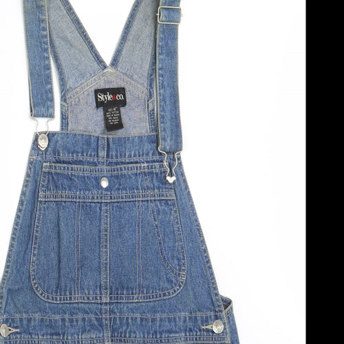 Style & Co. Womens Blue  Denim Pinafore/Dungaree Dress  Size 6