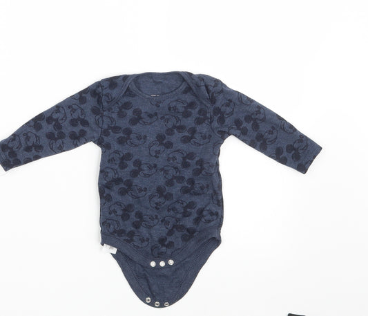 Primark Baby Blue Animal Print  Romper One-Piece Size 6-9 Months
