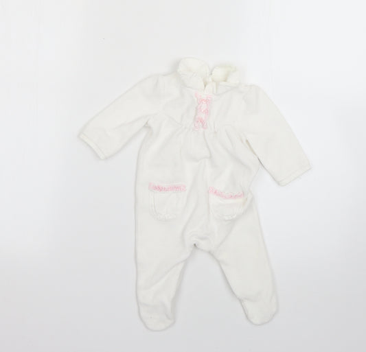 George Baby White   Babygrow One-Piece Size 0-3 Months
