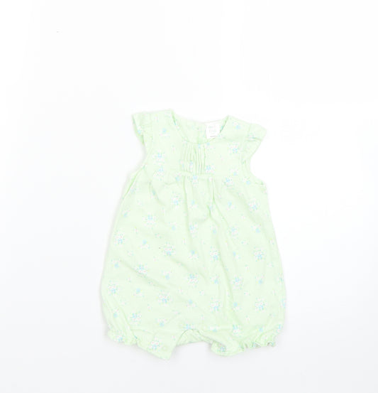 Mini Club Baby Green Flecked  Babygrow One-Piece Size 0-3 Months