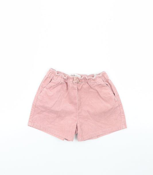 H&M Girls Pink  Corduroy Cut-Off Shorts Size 6 Years