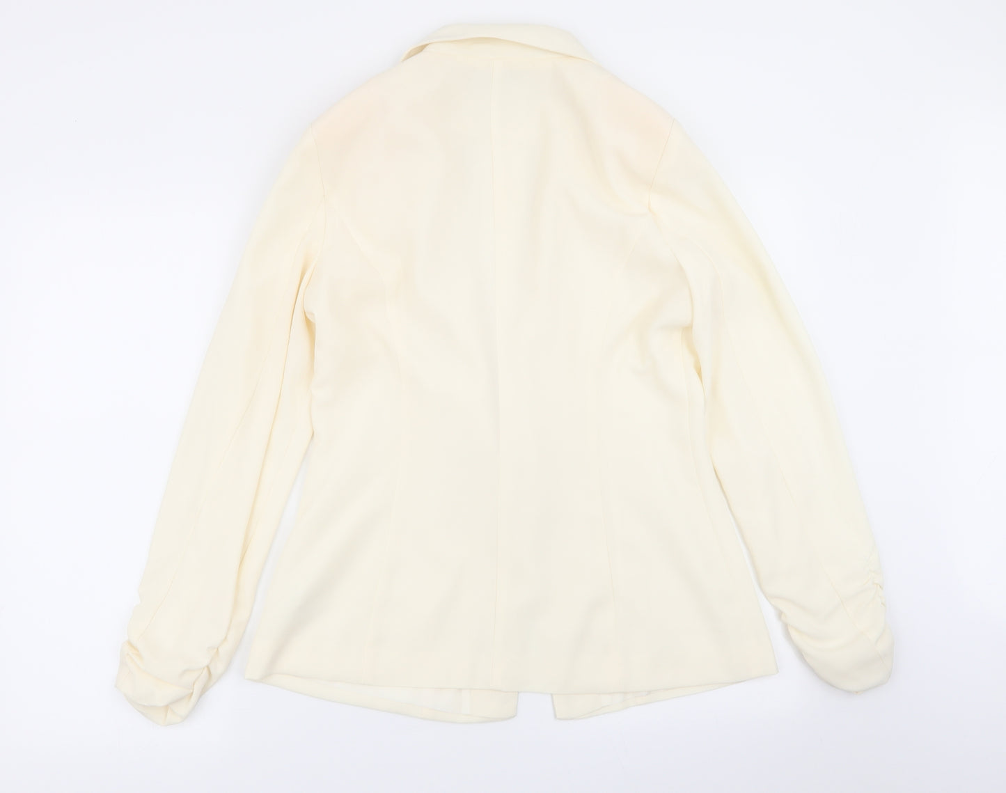 JustFab Womens Ivory   Jacket Blazer Size L