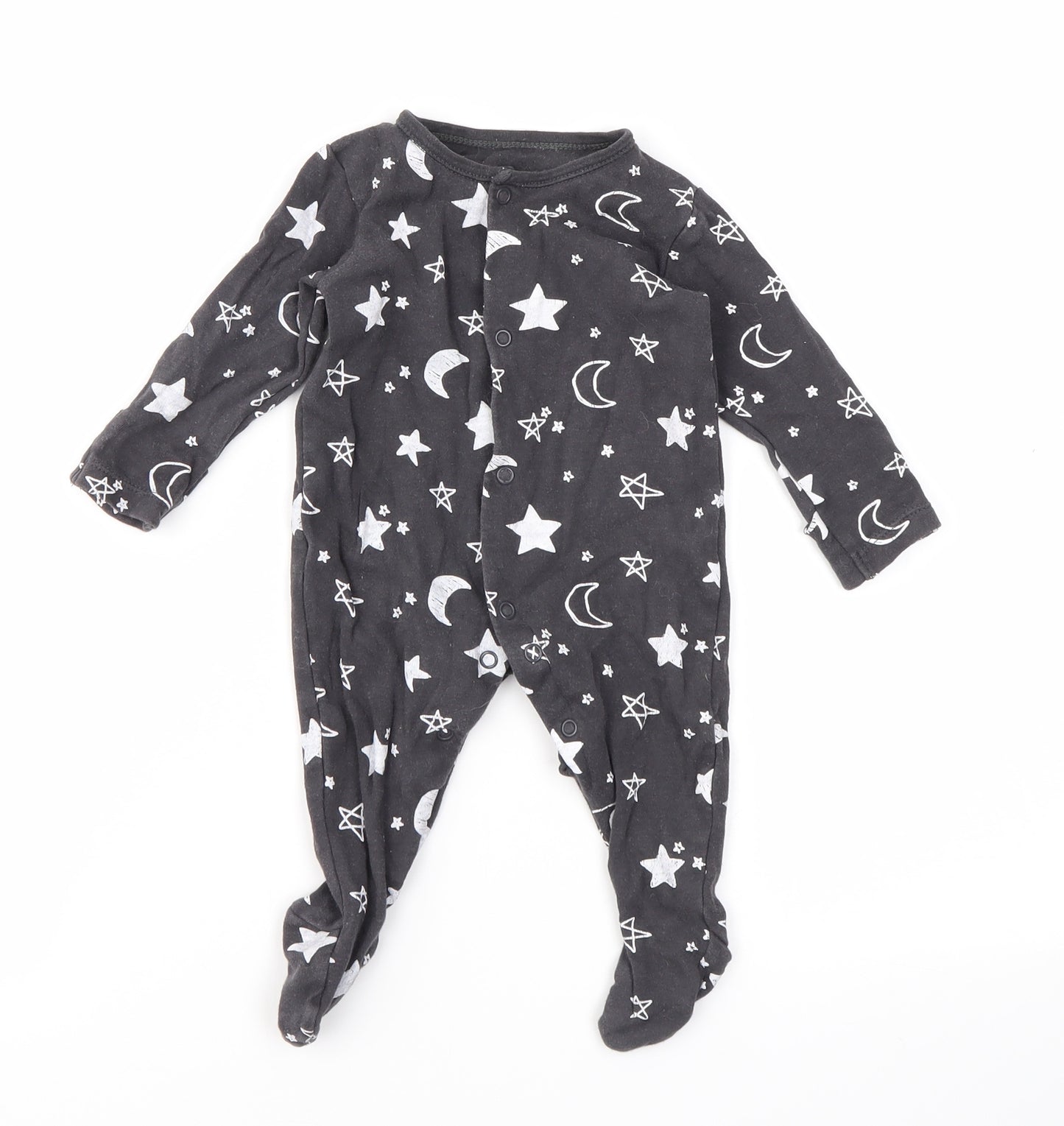 George Baby Grey Argyle/Diamond  Babygrow One-Piece Size 0-3 Months