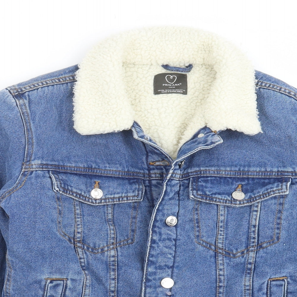 Denim jacket discount with fur primark