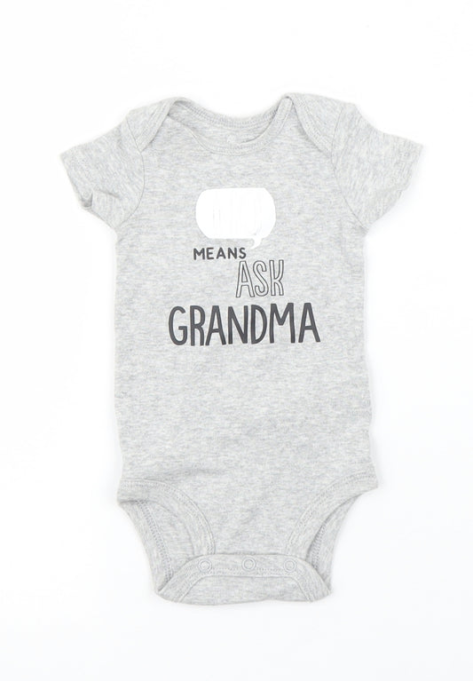 Carters Baby Grey   Babygrow One-Piece Size 0-3 Months