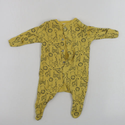 Primark  Boys Yellow   Babygrow One-Piece Size Newborn