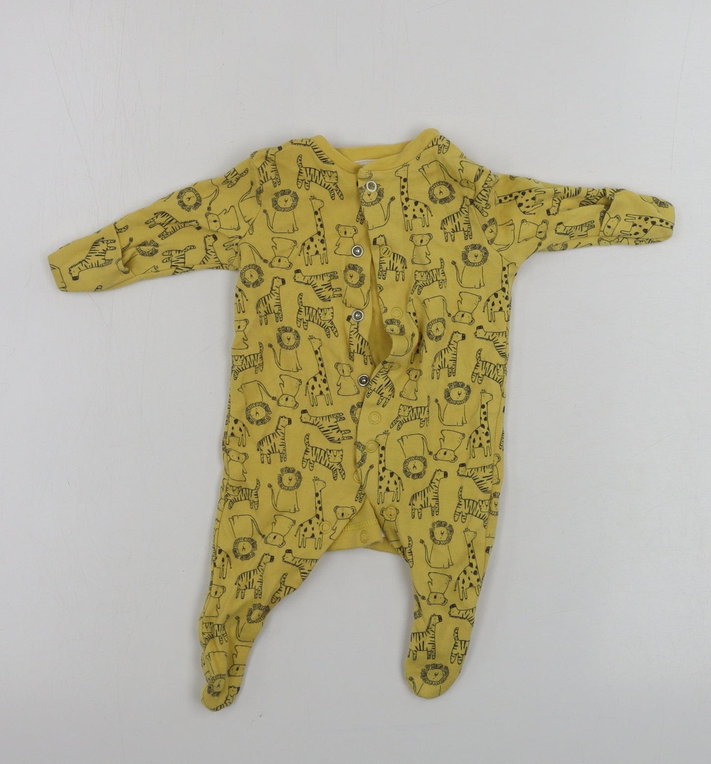 Primark  Boys Yellow   Babygrow One-Piece Size Newborn