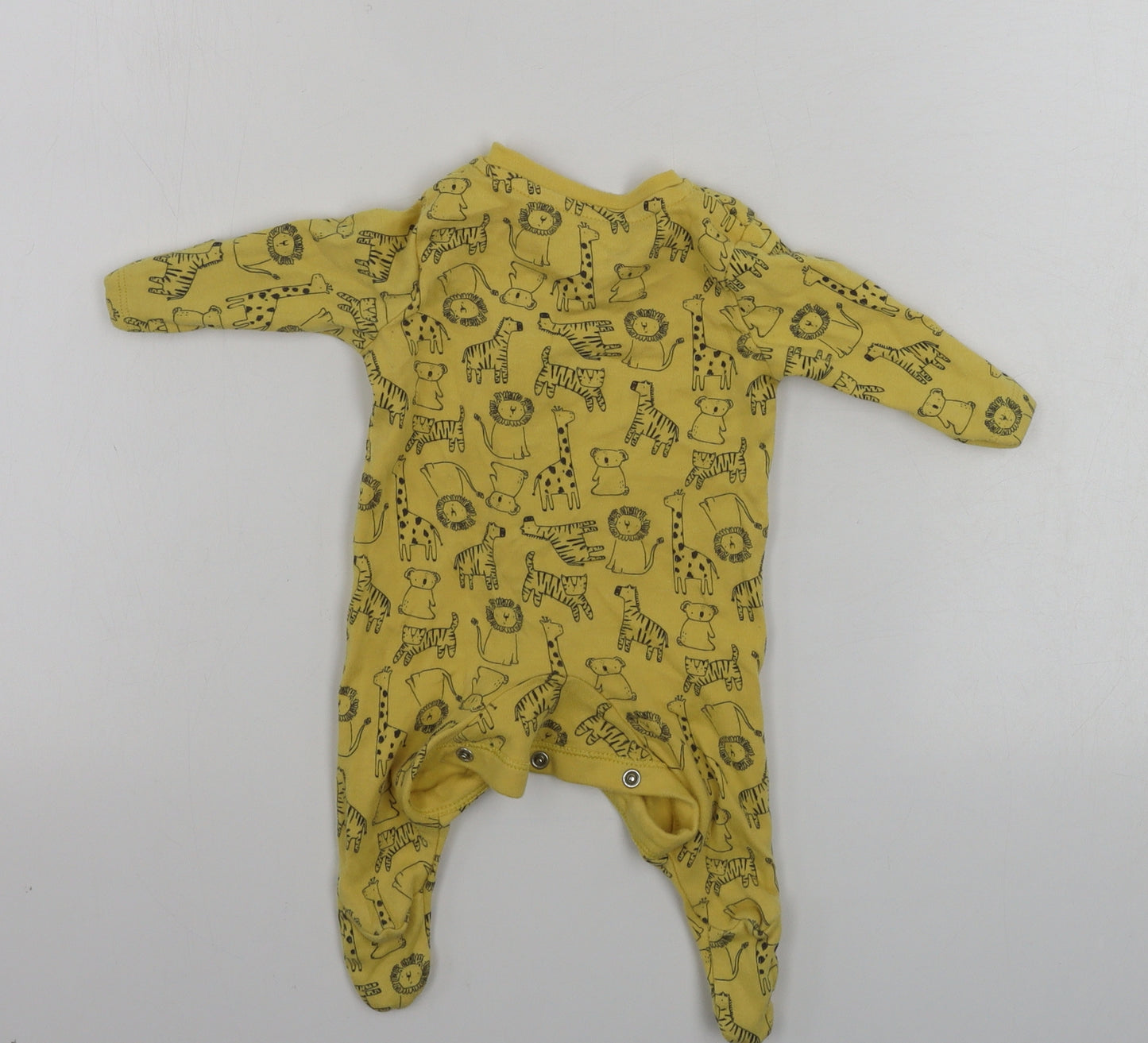 Primark  Boys Yellow   Babygrow One-Piece Size Newborn