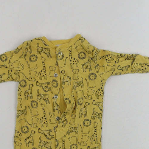 Primark  Boys Yellow   Babygrow One-Piece Size Newborn