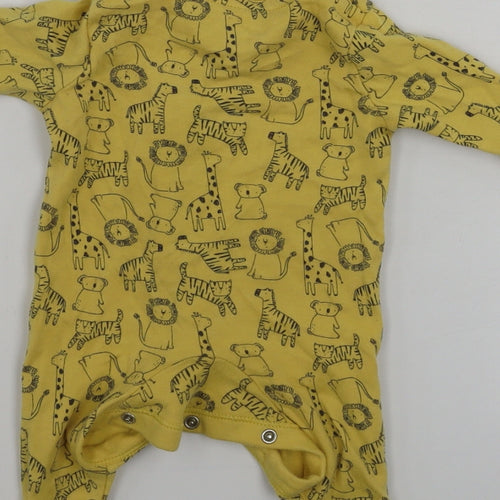 Primark  Boys Yellow   Babygrow One-Piece Size Newborn