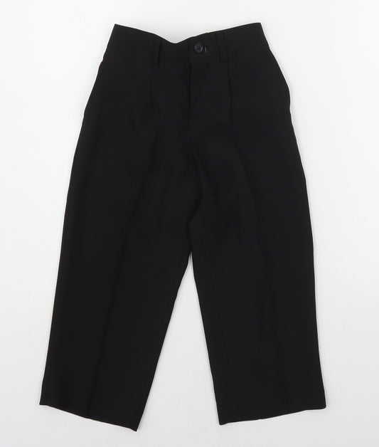 St Chiman Girls Black   Chino Trousers Size 4 Years