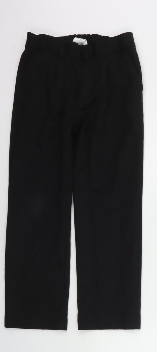 F&F Boys Black   Chino Trousers Size 7-8 Years