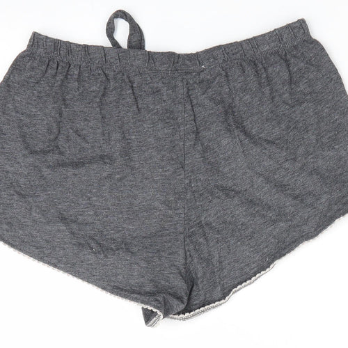 Lover to Lounge Womens Grey Solid   Sleep Shorts Size M