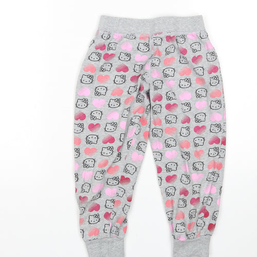 George Girls Grey    Pyjama Pants Size 7-8 Years  - Hello Kitty