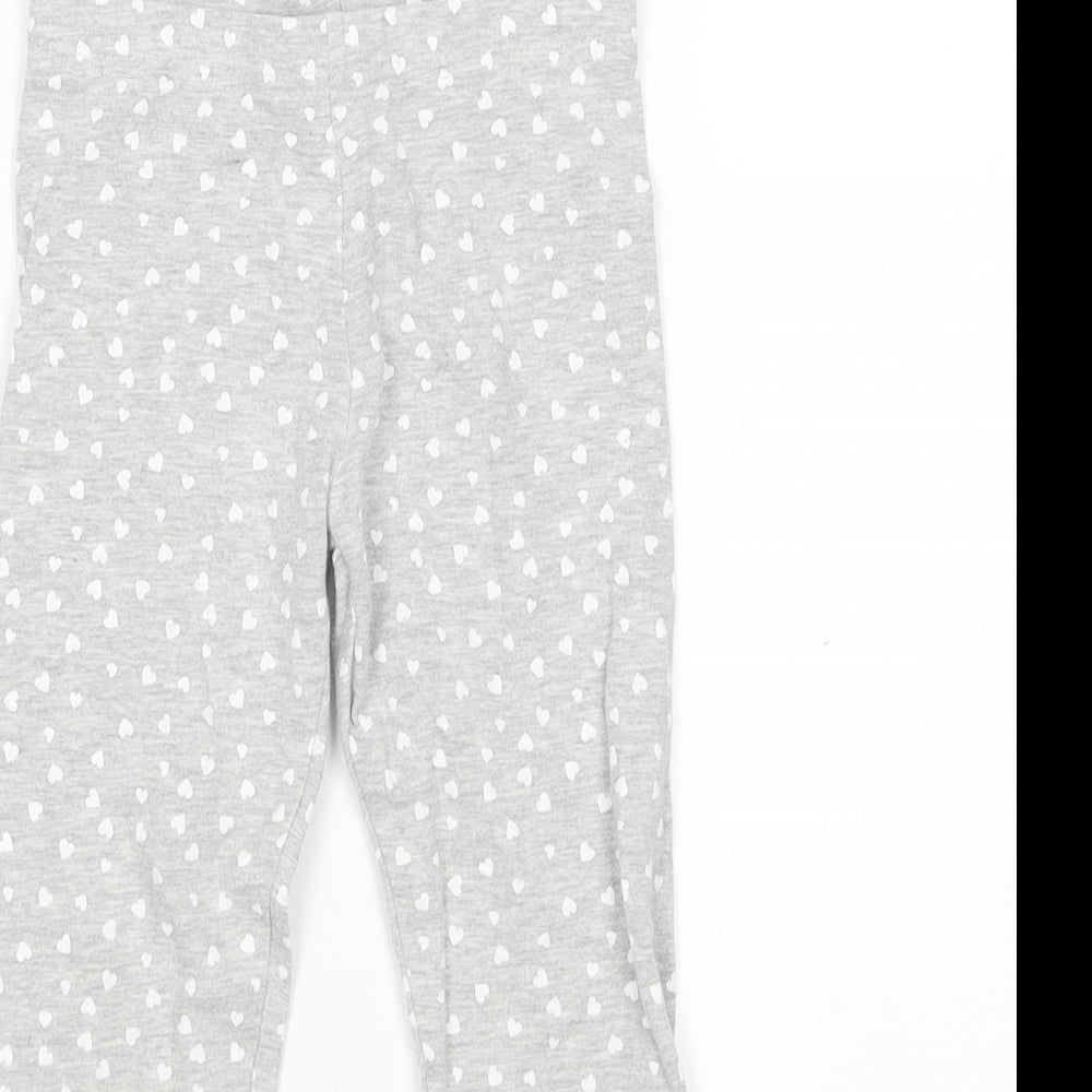 Primark Girls Grey Polka Dot   Pyjama Pants Size 5-6 Years