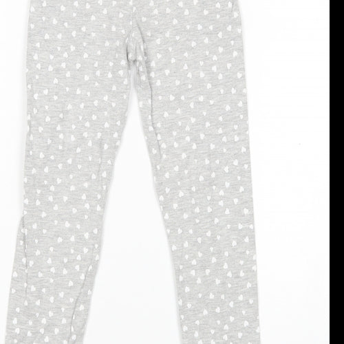 Primark Girls Grey Polka Dot   Pyjama Pants Size 5-6 Years