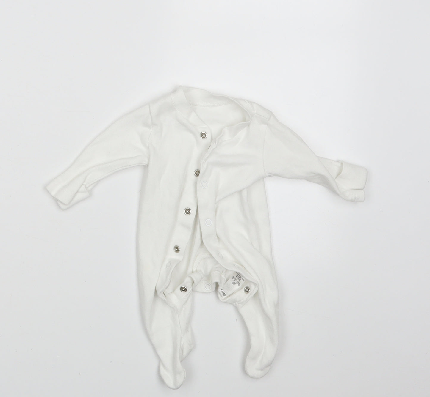 George Baby White   Babygrow One-Piece Size Newborn