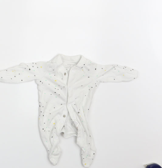 F&F Baby White Spotted  Romper One-Piece Size Newborn