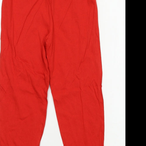 Character Boys Red Solid Jersey  Pyjama Pants Size 8 Years  - STARWARS