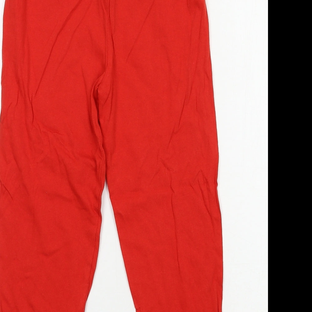 Character Boys Red Solid Jersey  Pyjama Pants Size 8 Years  - STARWARS