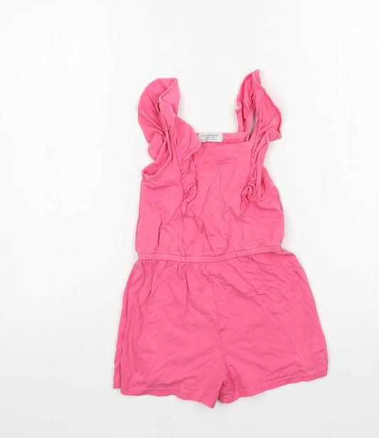 Primark Girls Pink  Jersey Playsuit One-Piece Size 5-6 Years