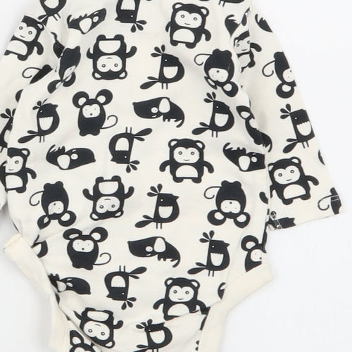 Lupilu Boys White Animal Print  Babygrow One-Piece Size 0-3 Months
