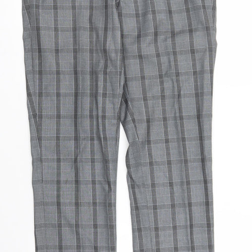 Harry Brown Mens Grey Check  Trousers  Size 30 in L31 in