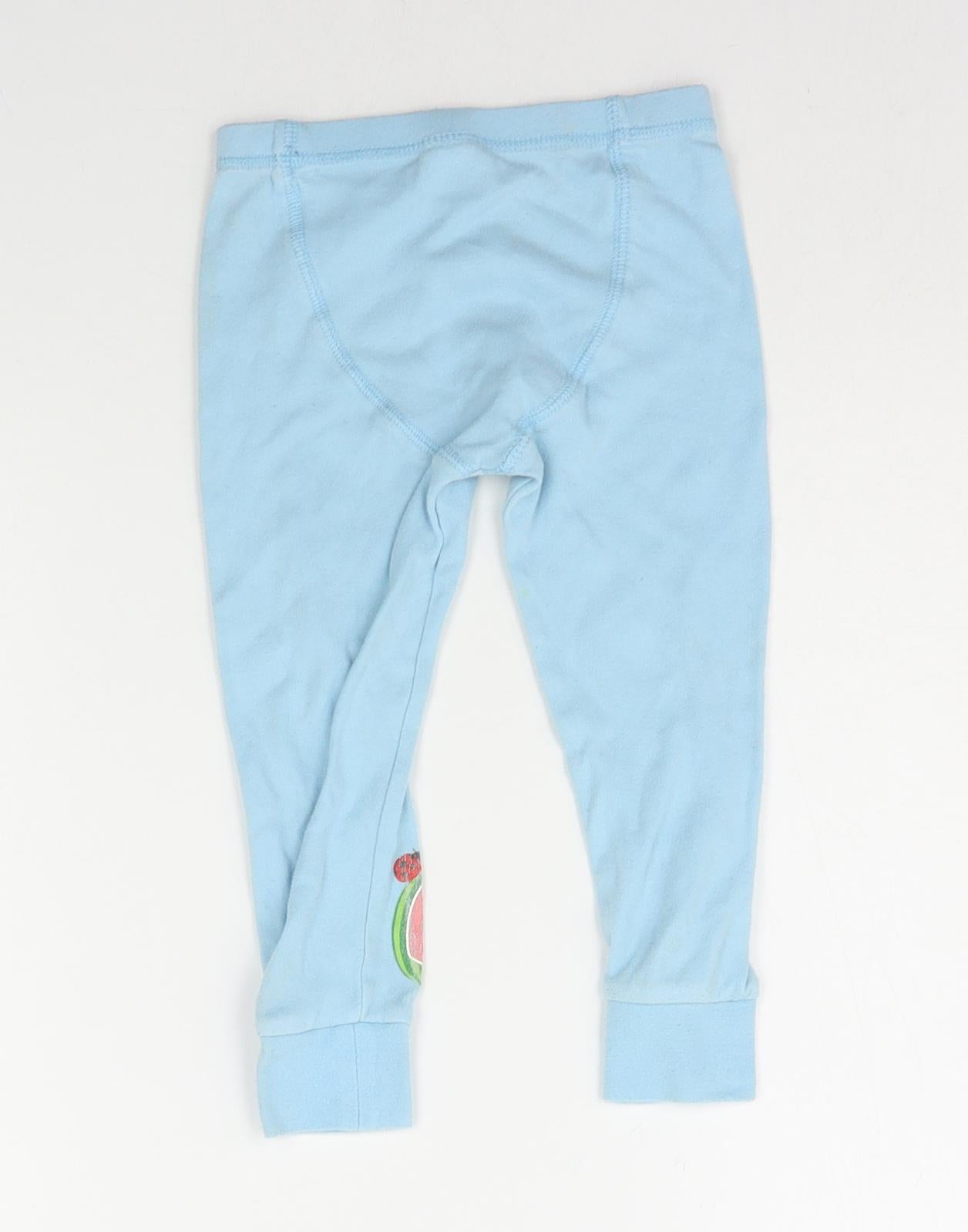 George Girls Blue Solid  Top Pyjama Pants Size 2-3 Years