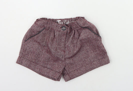 TU Girls Purple   Cut-Off Shorts Size 5 Years