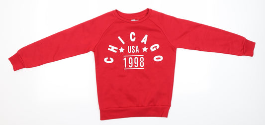Primark Boys Red   Pullover Jumper Size 9-10 Years