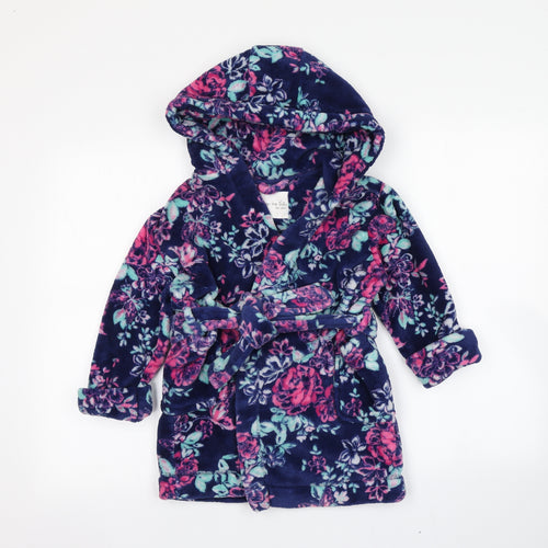 NEXT Girls Blue Floral  Cami Robe Size 3-4 Years