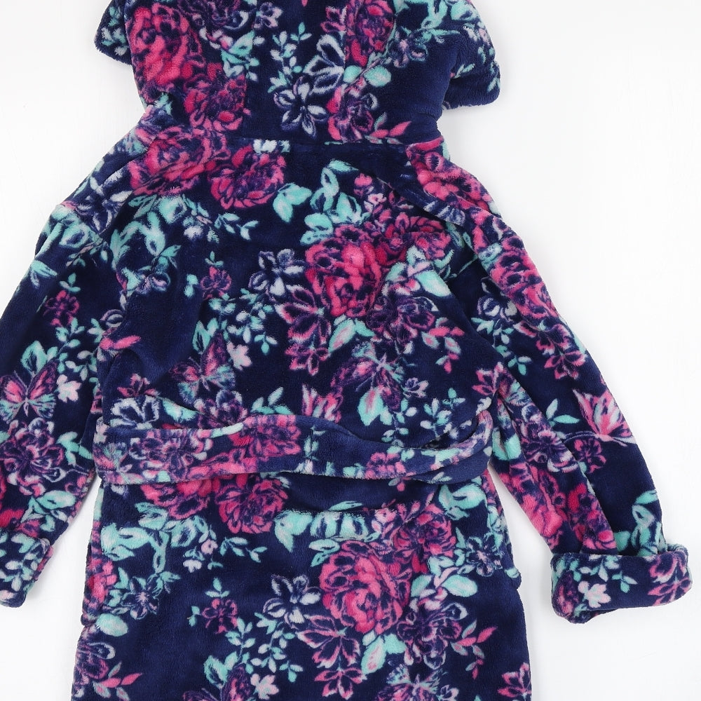 NEXT Girls Blue Floral  Cami Robe Size 3-4 Years