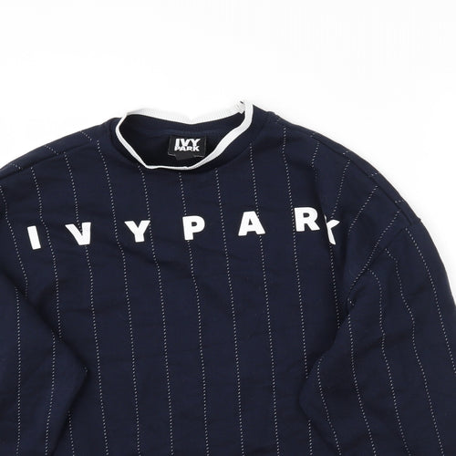 IVY PARK Mens Blue Striped  Pullover Sweatshirt Size S