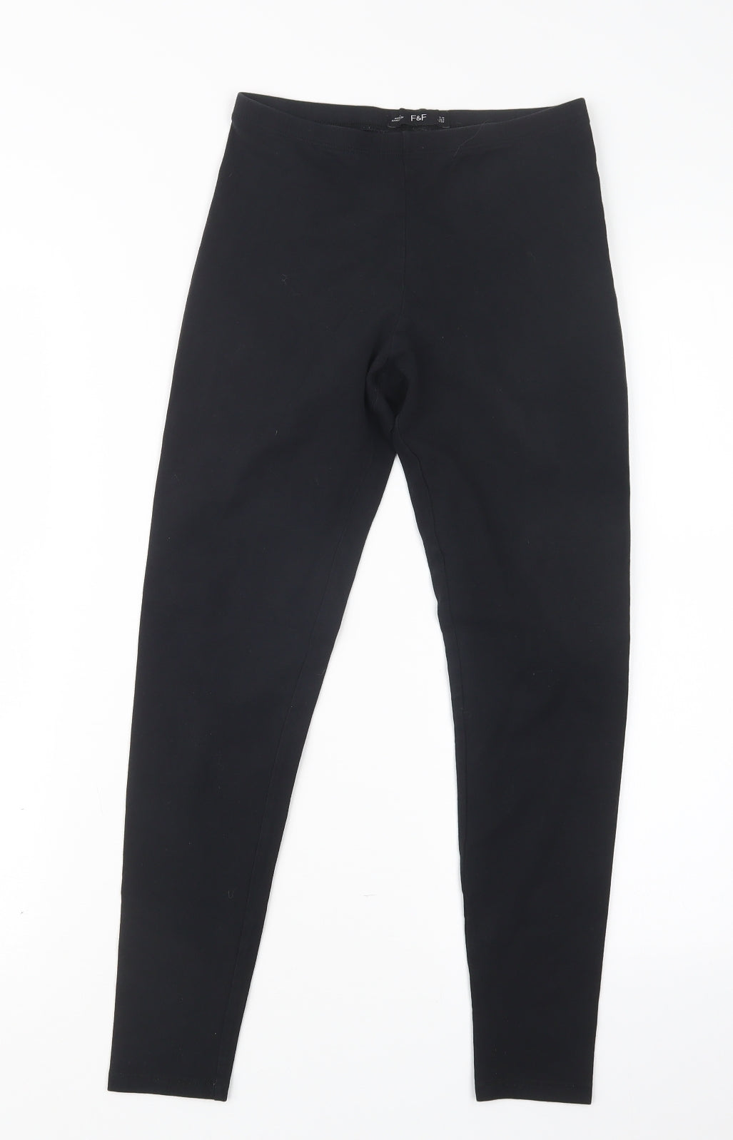 F&F Womens Black   Capri Leggings Size 10 L24 in