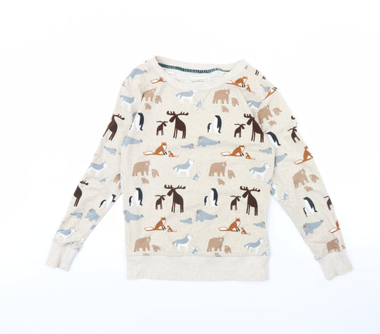 NEXT Womens Beige Animal Print  Cami Pyjama Top Size XS