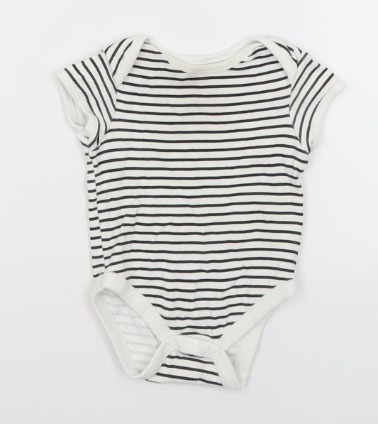 Primark Baby White Striped  Romper One-Piece Size 6-9 Months