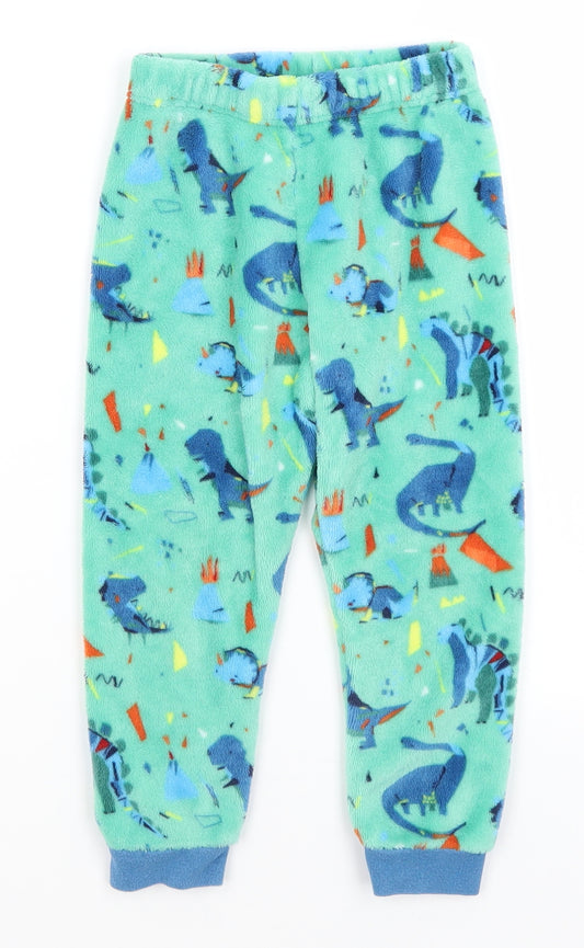 Nutmeg Girls Green Solid  Capri Pyjama Pants Size 2-3 Years  - Dinosaurs