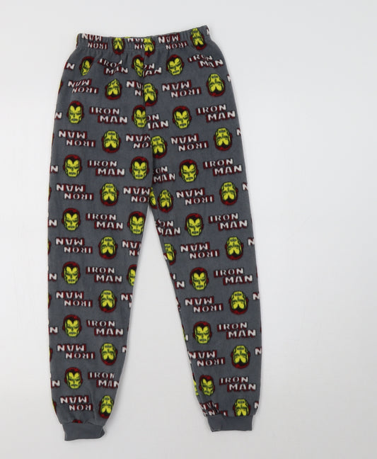Primark Boys Grey Geometric   Pyjama Pants Size 8-9 Years  - Iron Man