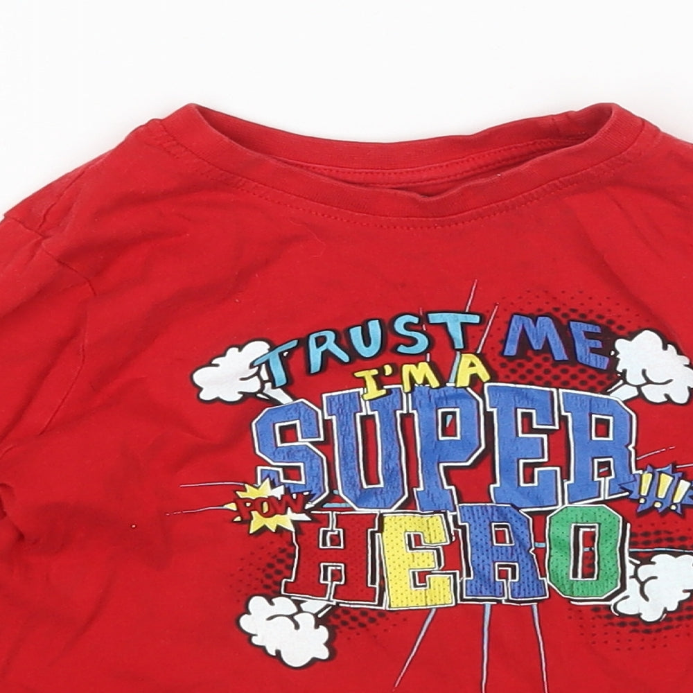 Primark Boys Red    Pyjama Top Size 3-4 Years  - super Hero