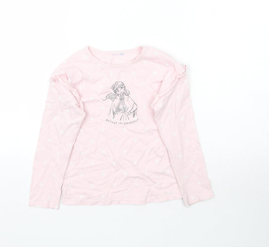 George Girls Pink   Top Pyjama Top Size 5-6 Years  - Frozen