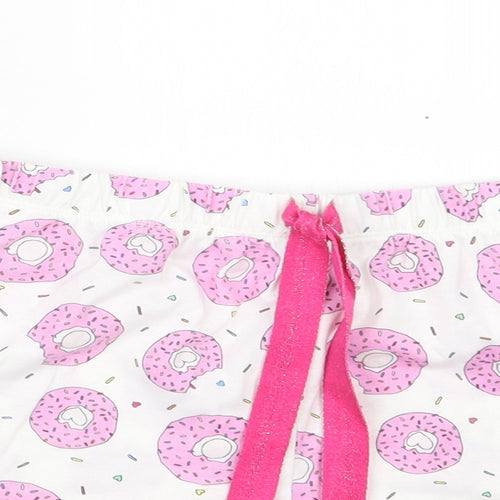 Matalan Womens Pink Geometric  Capri Sleep Shorts Size M