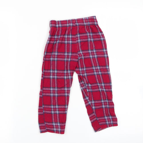 M&Co Boys Multicoloured Check   Pyjama Pants Size 2-3 Years