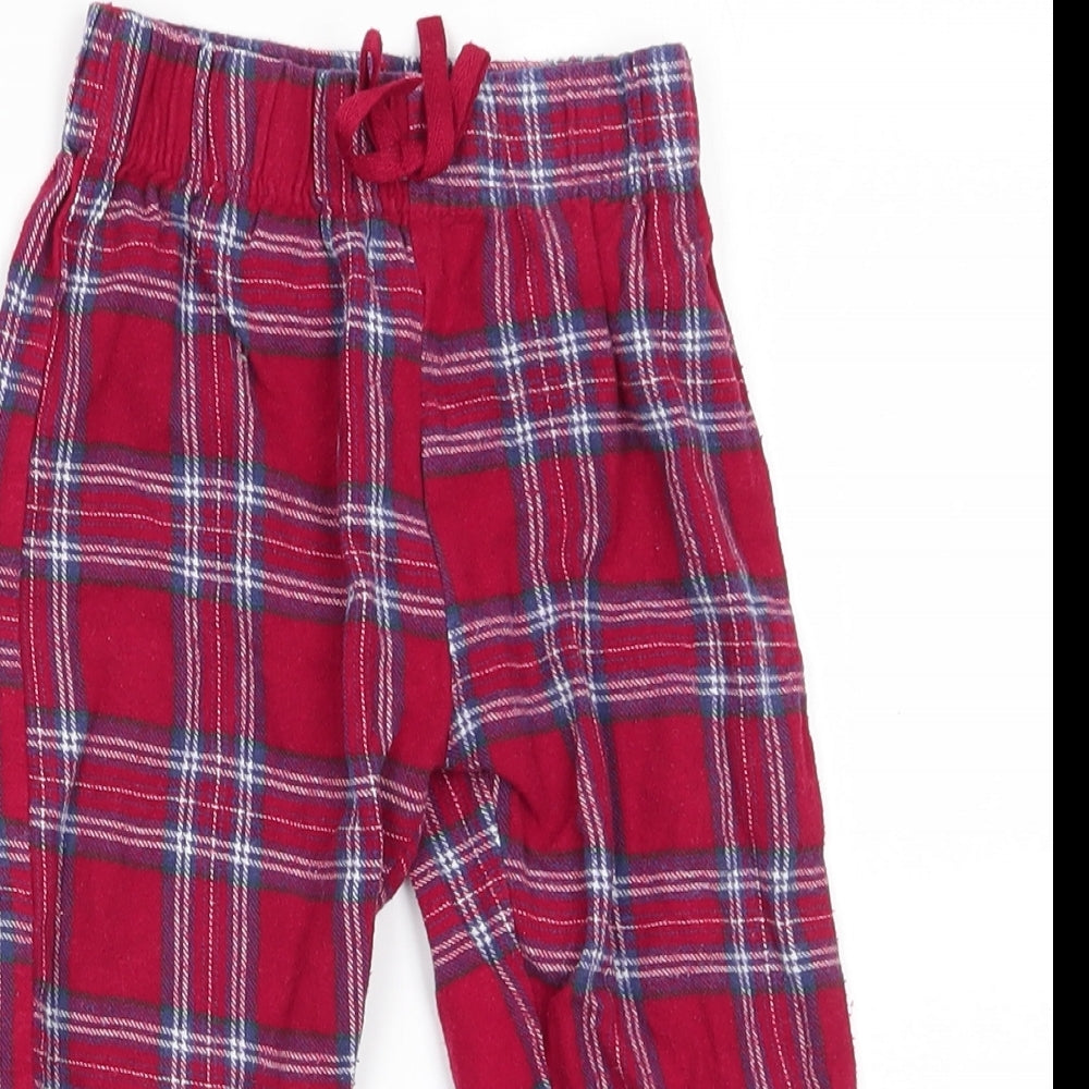M&Co Boys Multicoloured Check   Pyjama Pants Size 2-3 Years